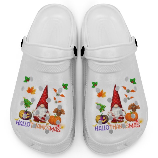 Happy HalloThanksMas Gnome Clogs