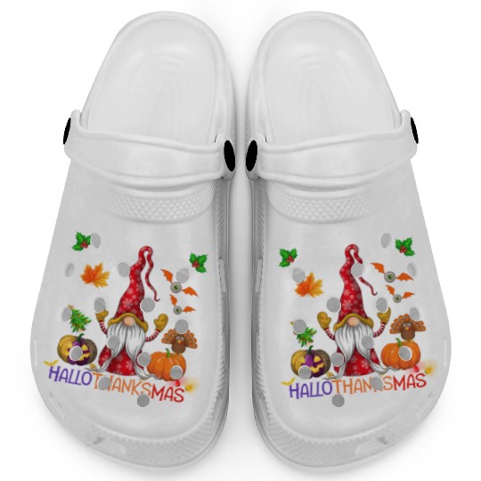 Happy HalloThanksMas Gnome Clogs