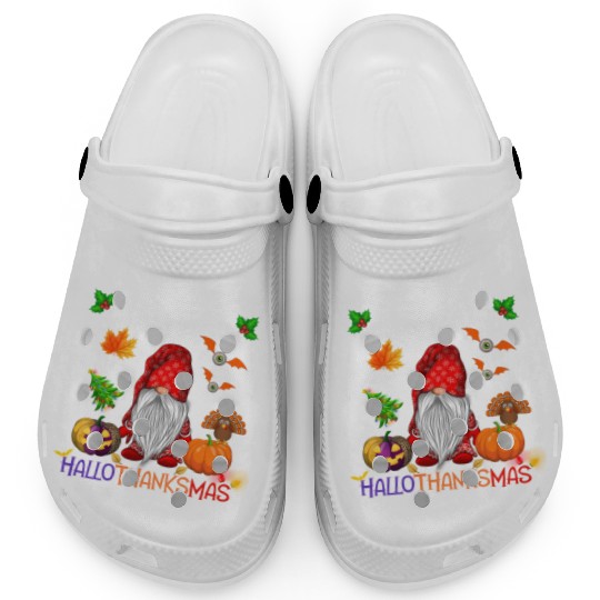 Happy HalloThanksMas Gnome Clogs
