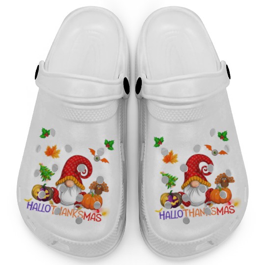 Happy HalloThanksMas Gnome Clogs