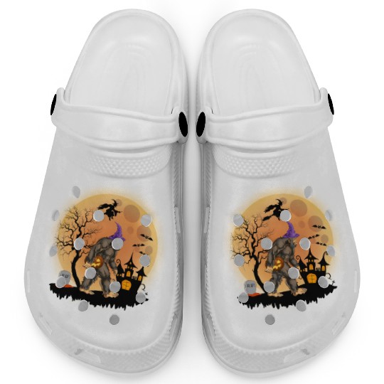 Sasquatch Halloween Trick-or-Treat Pumpkin Clogs