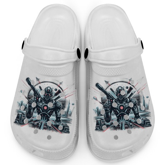Futuristic Robot In A Sci-Fi Landscape Clogs