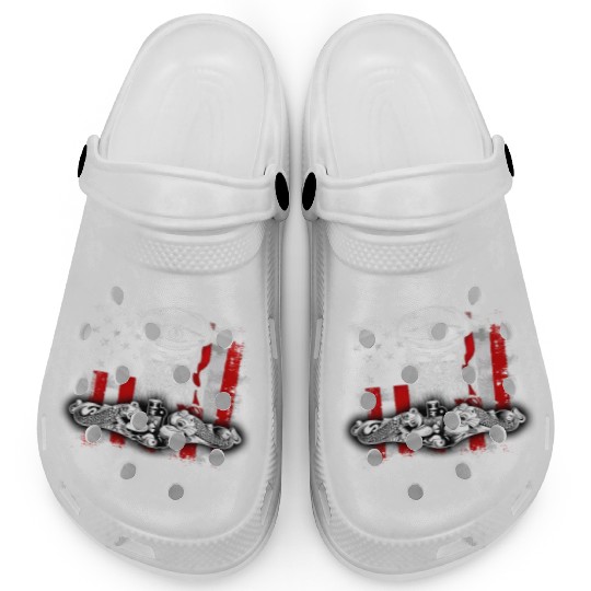Death From Below Submarine Chapter Patriotic Clogs
