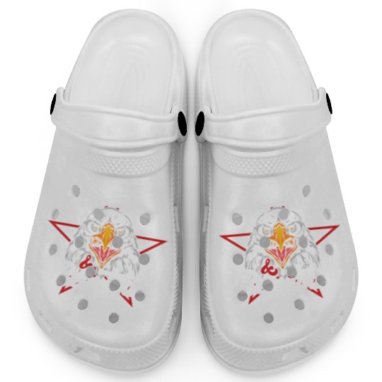 Bald & Beautiful American Eagle with Stars and Clogs