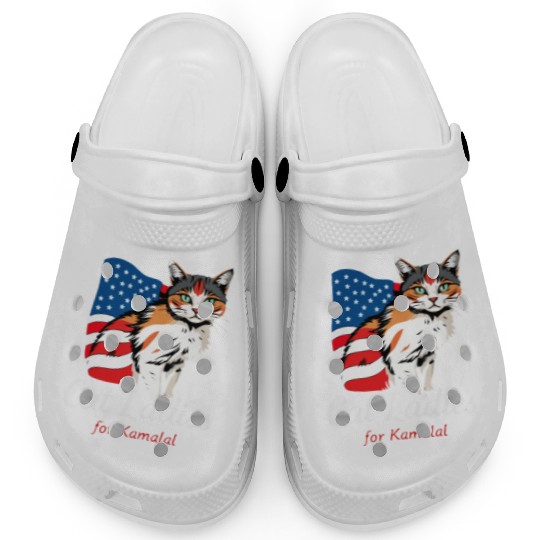 Cat Ladies for Kamala A Patriotic Fusion Clogs