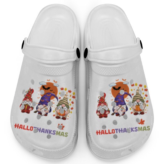 Happy Hallothanksmas Halloween Thanksgiving Clogs