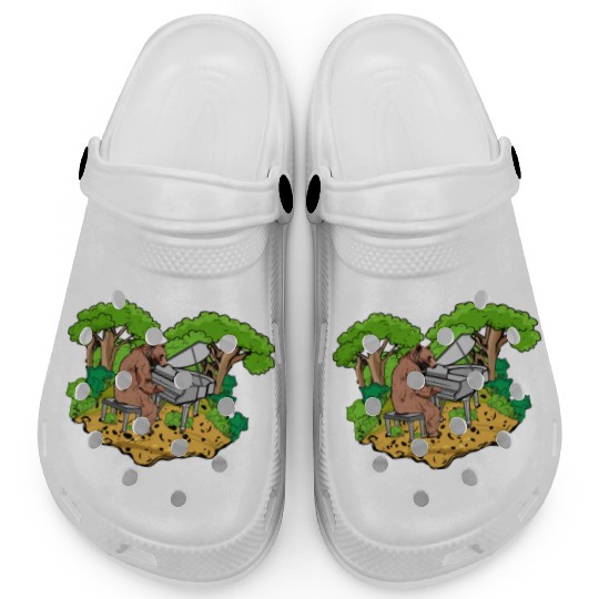 Grizzly Bear playing Grand Piano Nature Pianist Clogs