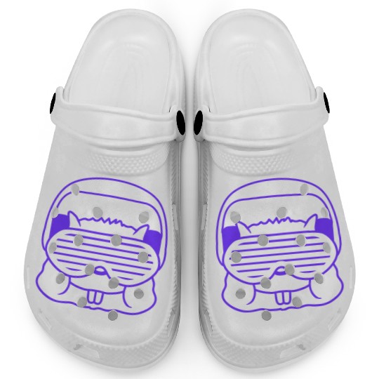 Cute DJ Hamster Party Animal Guinea Pig Pet Face Clogs