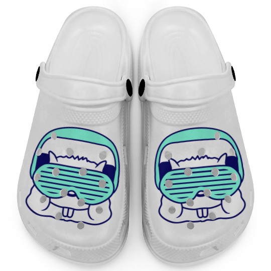 Cute DJ Hamster Party Animal Guinea Pig Pet Face Clogs