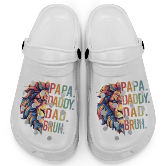 Papa Daddy Dad Bruh Retro Groovy Father's Day Clogs