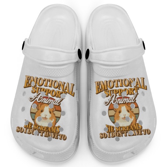 Emotional Support Animal He Screams Guinea Pig Clogs