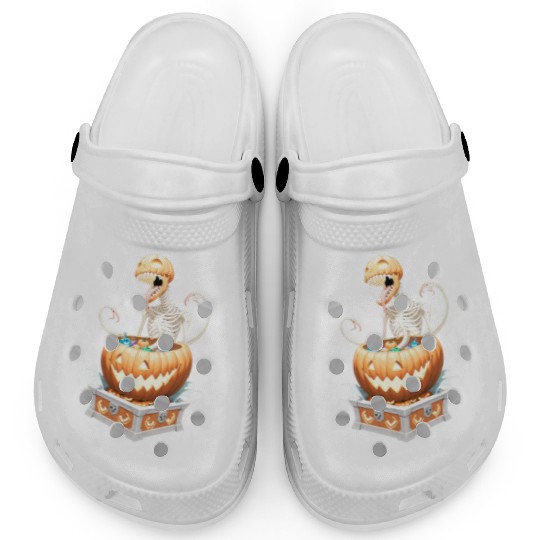 "Heavy Metal Skeletons and Skulls Halloween Art Clogs