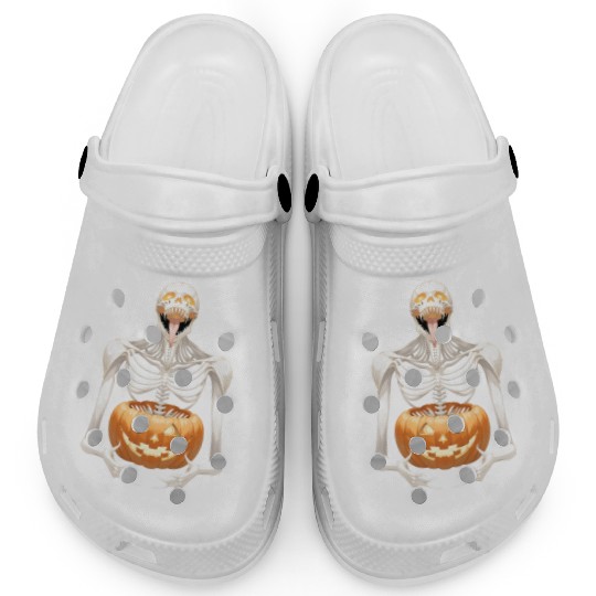 Heavy Metal Skeletons and Skulls Halloween Art Clogs