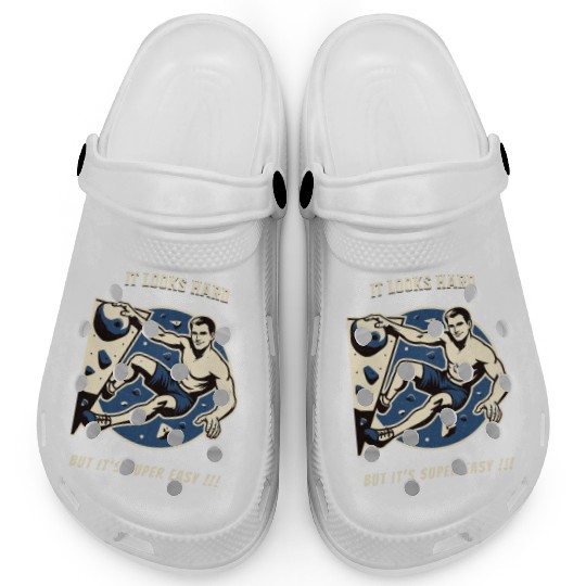 Climbing bouldering vintage Clogs funny saying