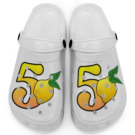 Number 50th Birthday Lemon Clogs