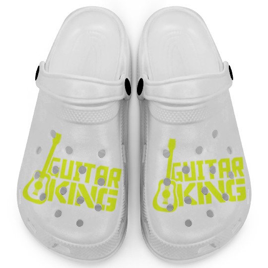 Guitar King Guitarist Text Bassist Royal Fun Quote Clogs