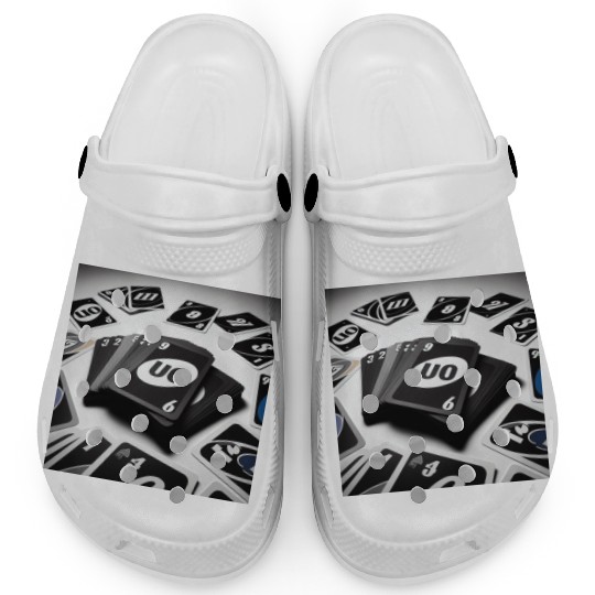 Black Uno Cards Clogs