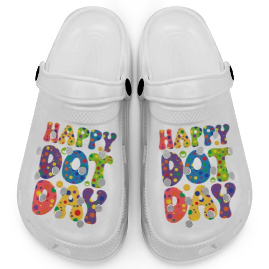 Happy Dot day september 15th for teacher kids Clogs