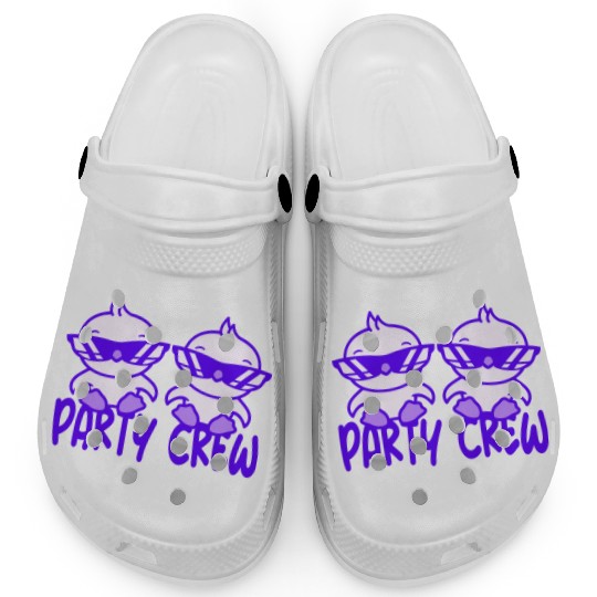 2 Duck Chick Birds Party Animals Crew Team Friends Clogs