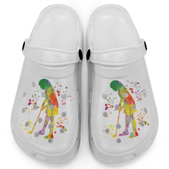 Golfer Colorsplash Kids Miniature Golf Clogs