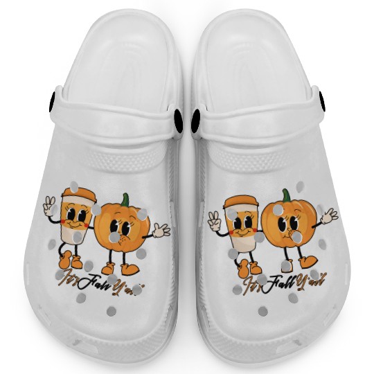 Retro It's Fall Y'all - Pumpkin Spice Latte Clogs