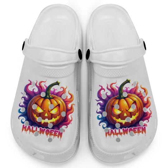 Halloween Jack O Lantern V 05 Clogs