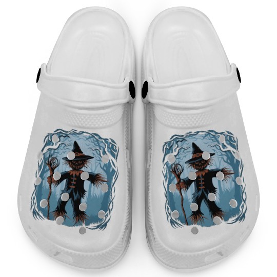 Spooky Halloween Scarecrow Clogs