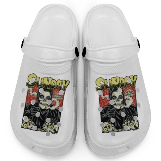 Sunday I'm not Doing Shit Today Horror Version Clogs