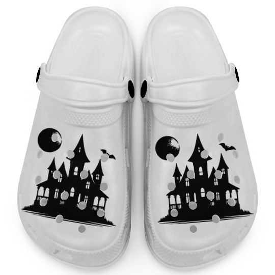 Full Moon Halloween Midnight Children's Haunted Clogs
