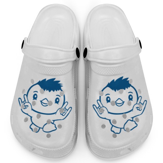 Heavy Metal Duck Bird Chick Rock Horn Hand Gesture Clogs