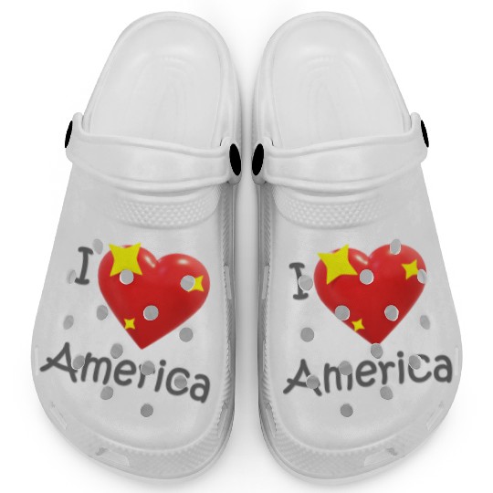 I Love America Clogs