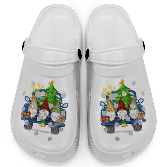 Christmas Truck Cute Gnomes Clogs