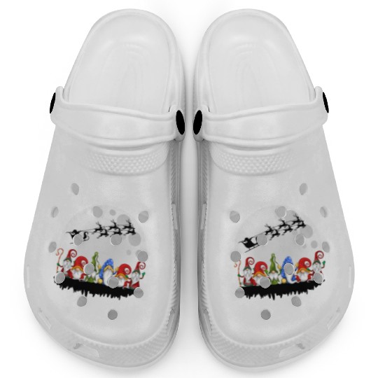 Merry Christmas Gnomes Squad Xmas Family Clogs