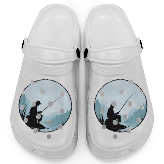 Angler Fishing Fish Fisherman Clogs