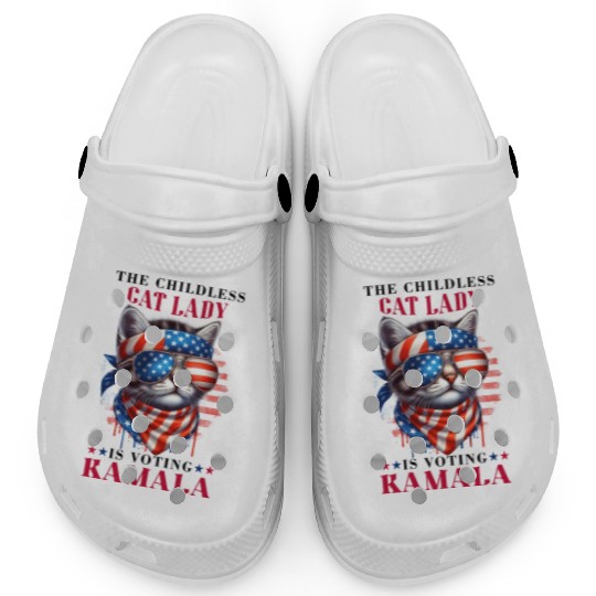 Childless Cat Lady Voting Kamala Harris Clogs