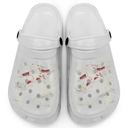 Snowboarding Santa Winter Wonderland Christmas Fun Clogs