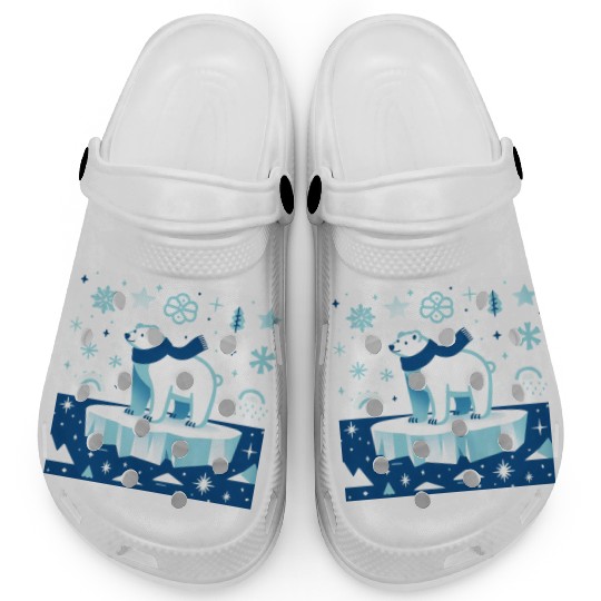 Polar Bear in Winter Wonderland Clogs