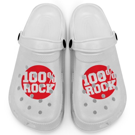 100 % Percent Rock Music Graffiti Drops Text Stamp Clogs