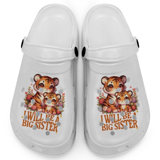 I'm Going To Be A Big Sister Sweet Tigers Clogs