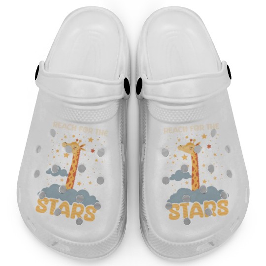 Giraffe Reach For The Stars Clogs