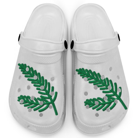 Fir branches embroidered Clogs