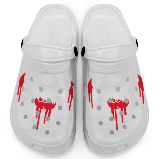 Heavy Metal Graffiti Drop Spray Horns Hand Gesture Clogs