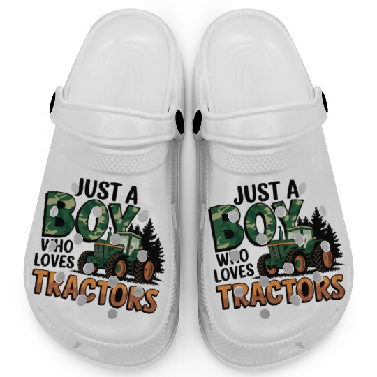 Just a boy who loves tractors Clogs