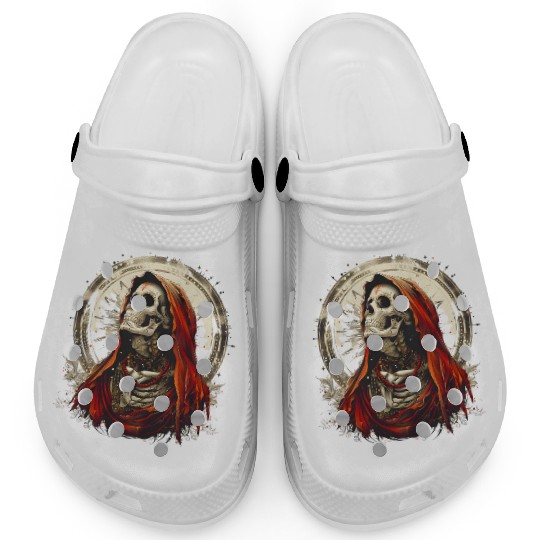 Santa Muerte Saint Death Mexican Sugar Skull Clogs