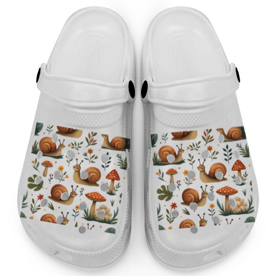 Charming Snails, Mushrooms, and Botanical Art Clogs