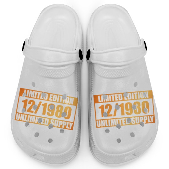44th birthday Limited Edition - ꝏ Supply 12/1980 Clogs