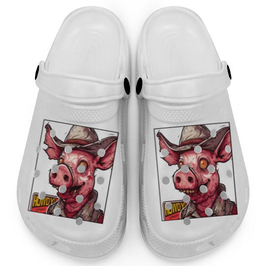 hillbilly redneck zombie cowboy pig Clogs