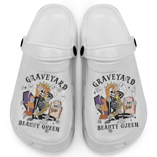 Graveyard Beauty Queen: Spooky & Funny Halloween Clogs