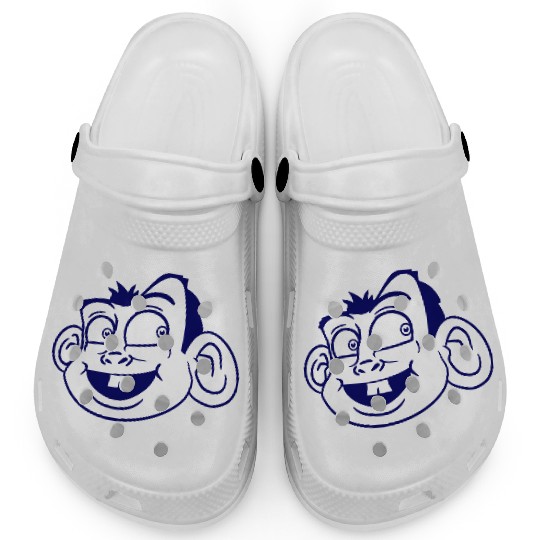 Monkey Face Sweet Cute Little Head Laughs Happy Clogs