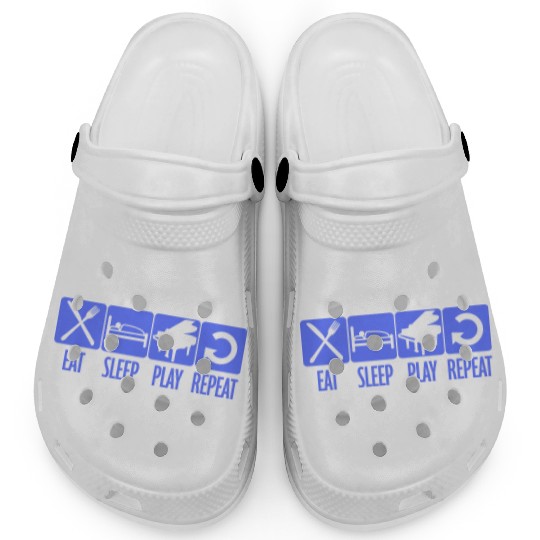 Play Every Day Piano Daily Eat Sleep Repeat Quote Clogs